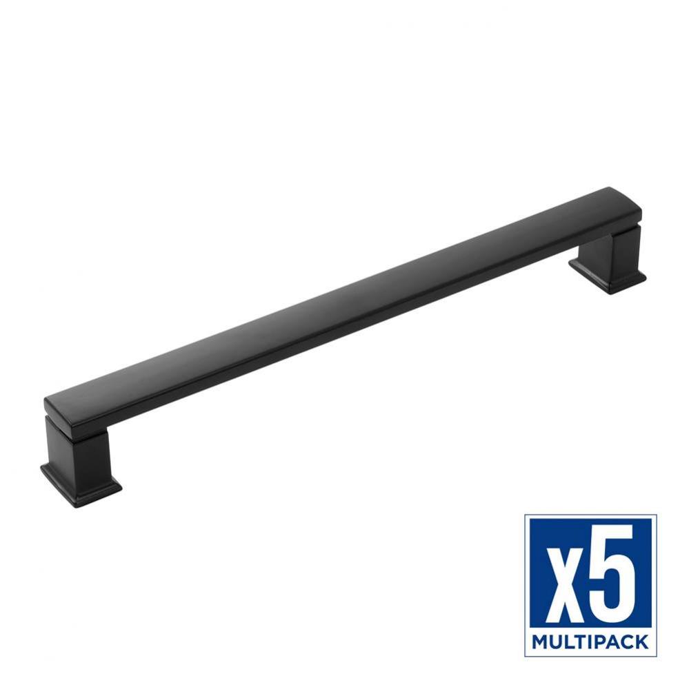 Cambridge Collection Appliance Pull 12 Inch Center to Center Matte Black Finish (5 Pack)