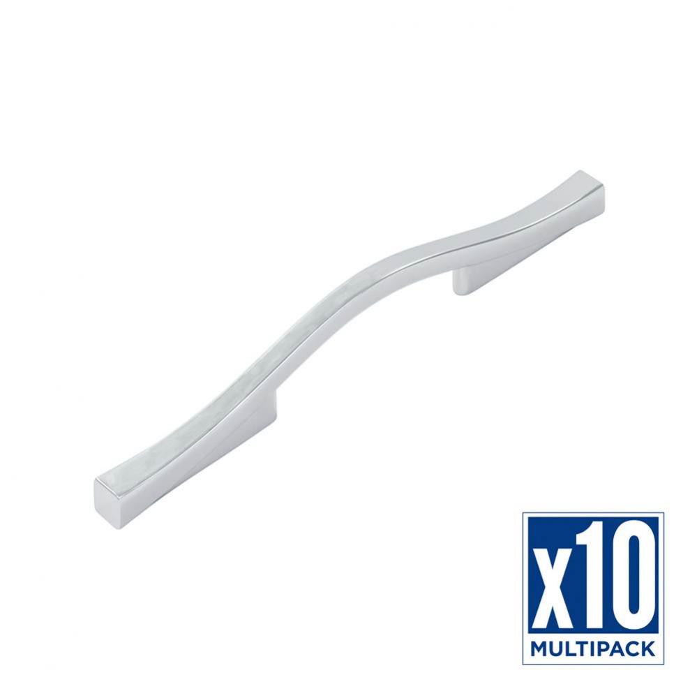 Emerge Collection Pull 3 Inch and 3-3/4 Inch (96mm) Center to Center Chrome Finish (10 Pack)