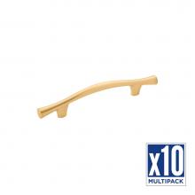 Belwith Keeler B075319-BGB-10B - Olivet Collection Pull 3-3/4 Inch (96mm) Center to Center Brushed Golden Brass Finish (10 Pack)