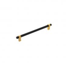 Belwith Keeler B077113-MBBGB - Sinclaire Collection Appliance Pull 12 Inch Center to Center Matte Black and Brushed Golden Brass
