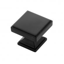 Belwith Keeler B077459-MB-10B - Brownstone Collection Knob 1-1/4 Inch Diameter Matte Black Finish (10 Pack)