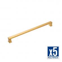 Belwith Keeler B077933BGB-5B - Cambridge Collection Appliance Pull 18 Inch Center to Center Brushed Golden Brass Finish (5 Pack)