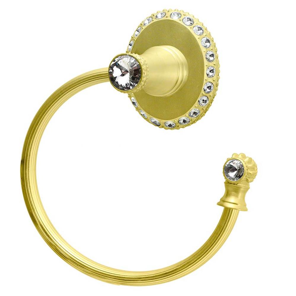 Cache Ii Swing Towel Reeded Ring Right w/ Swarovski Crystals