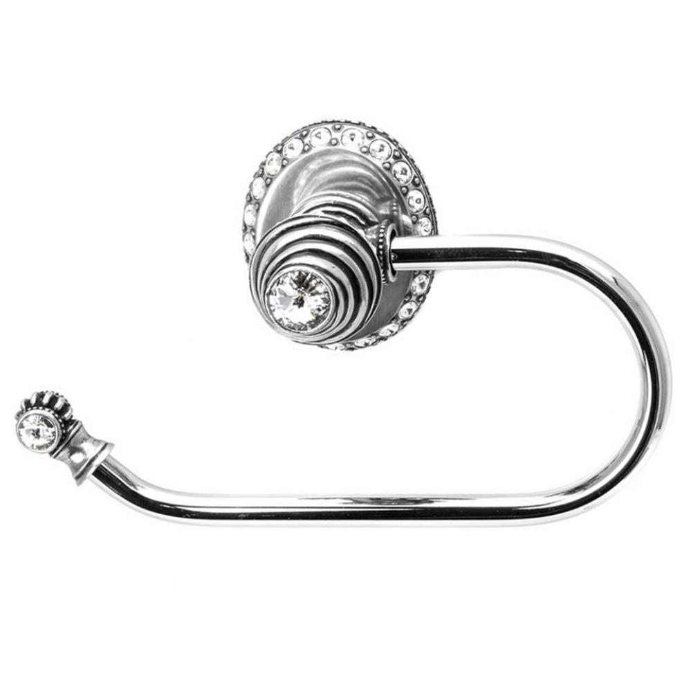 Cache Ll Large Swing Tissue Smooth Ring Left w/ 42 Rivoli Swarovski Crystals