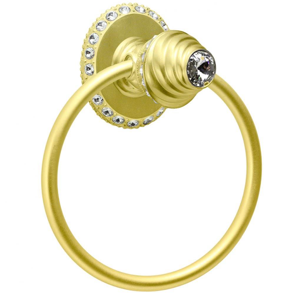 Cache Ll Full Swing Towel Smooth Ring Right w/ Swarovski Crystals