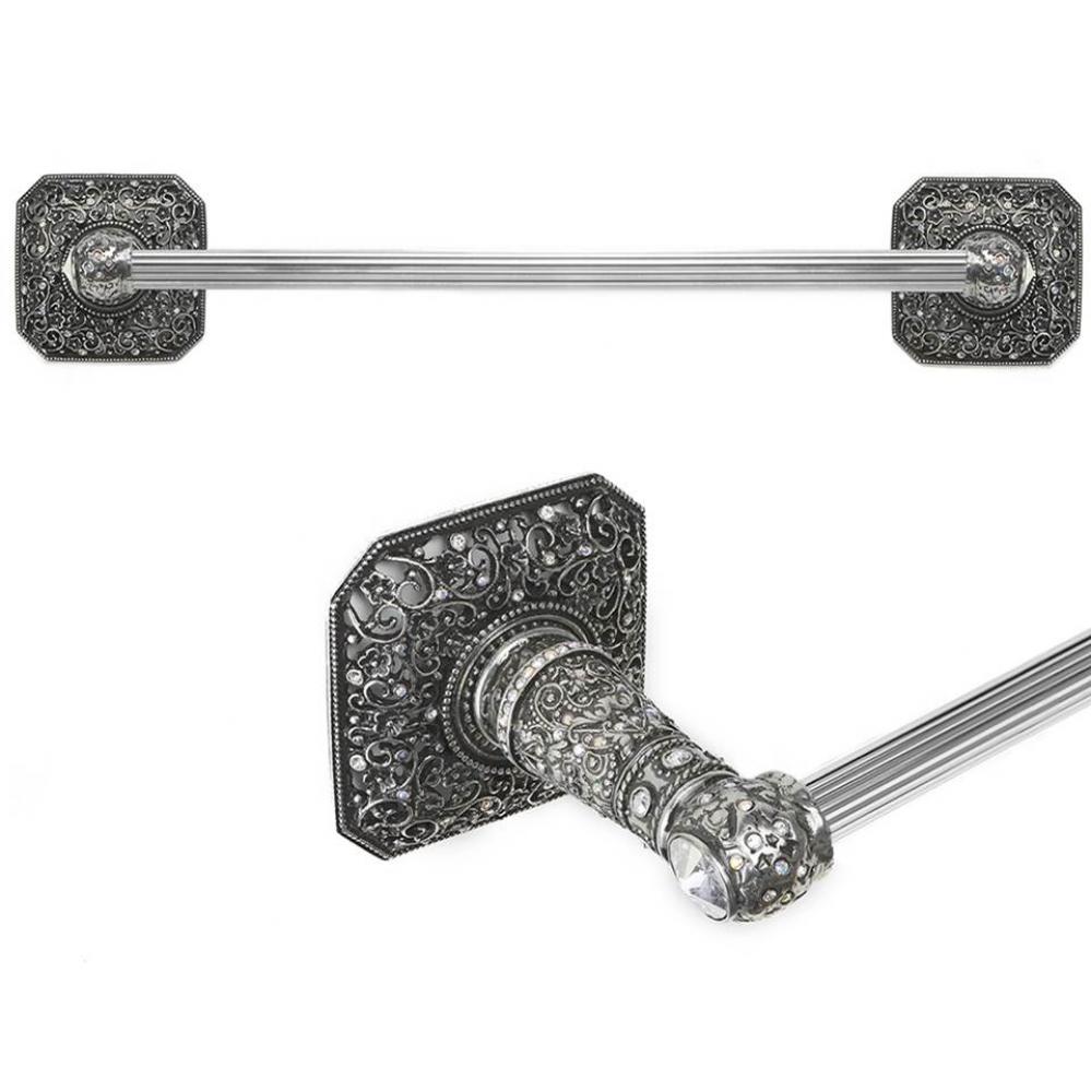 Juliane Grace 36'' O.C. Approx Towel Bar w/ 213 Swarovski Crystals w/ 5/8'' Re