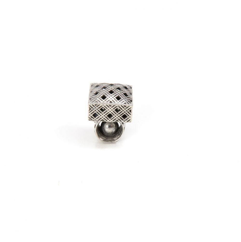 Geometric Square Knob w/ Circular Base And Button Interior