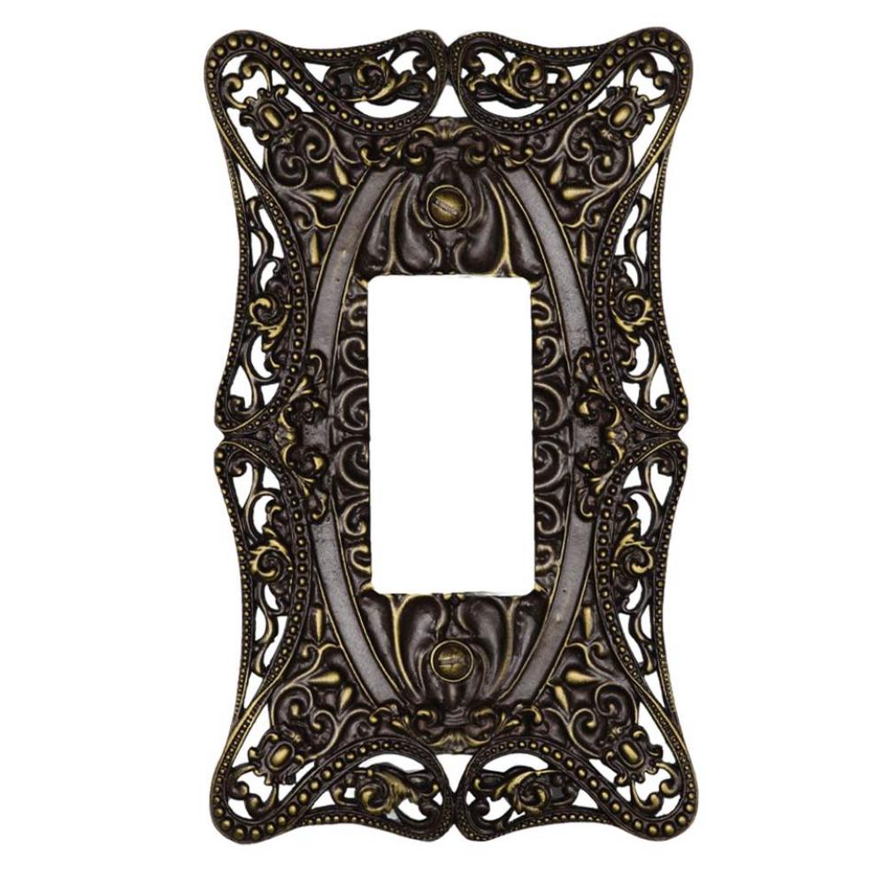 Carpe Diem 5003-3 Acanthus Antique Brass single rocker/GFI switchplate