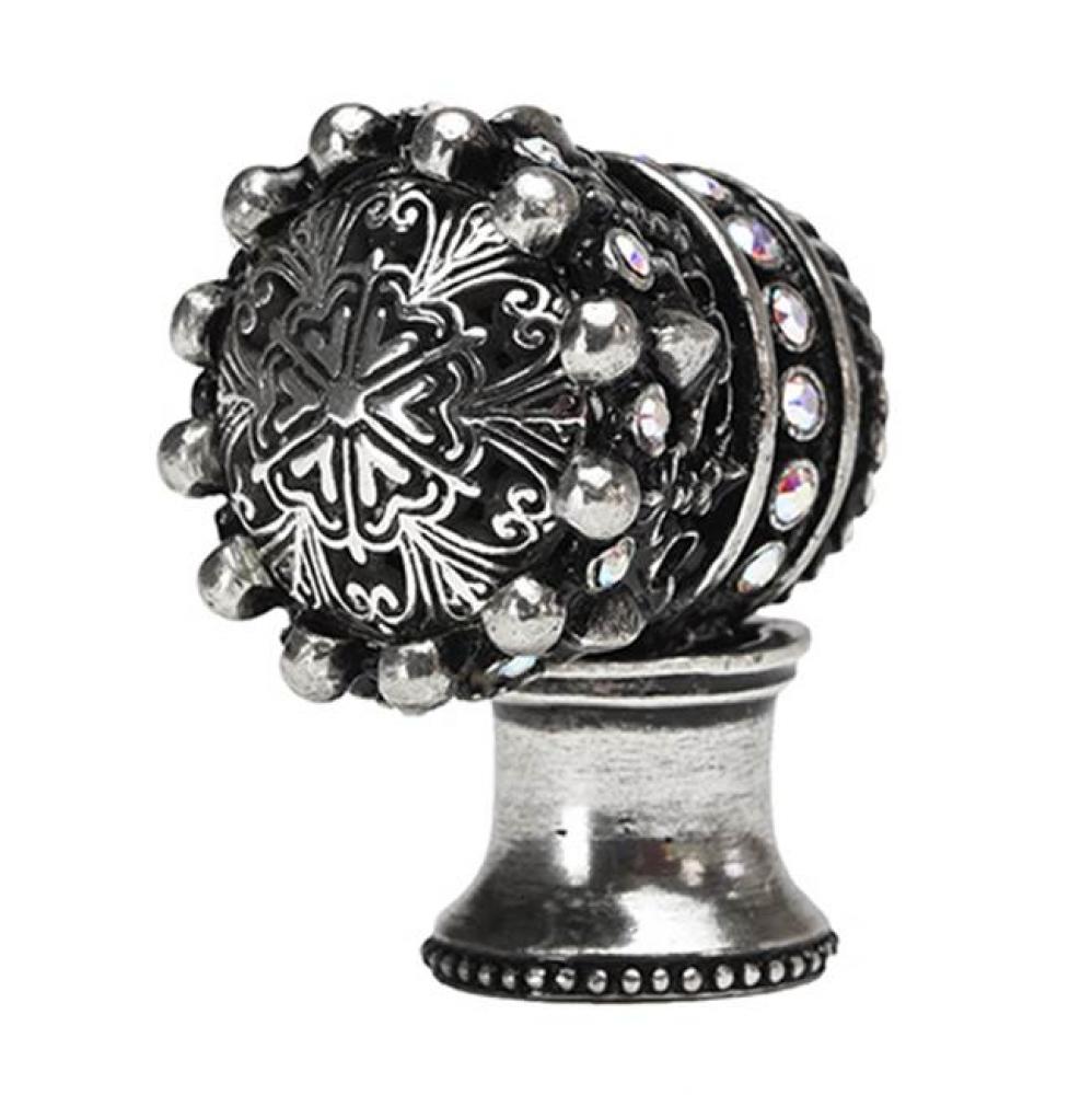Queen Anne Large Crown Knob w/ Swarovski Crystals