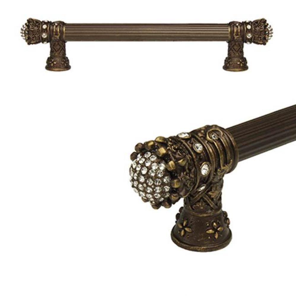 Queen Elizabeth 9'' O.C. Approx w/ 5/8'' Reeded Center Long Pull w/ Swarovski