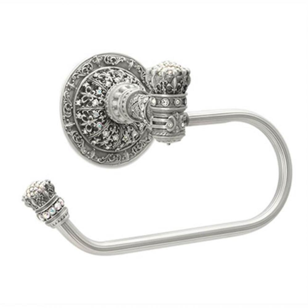 Queen Elizabeth Swing Tissue Smooth Ring Right w/ Swarovski Crystals