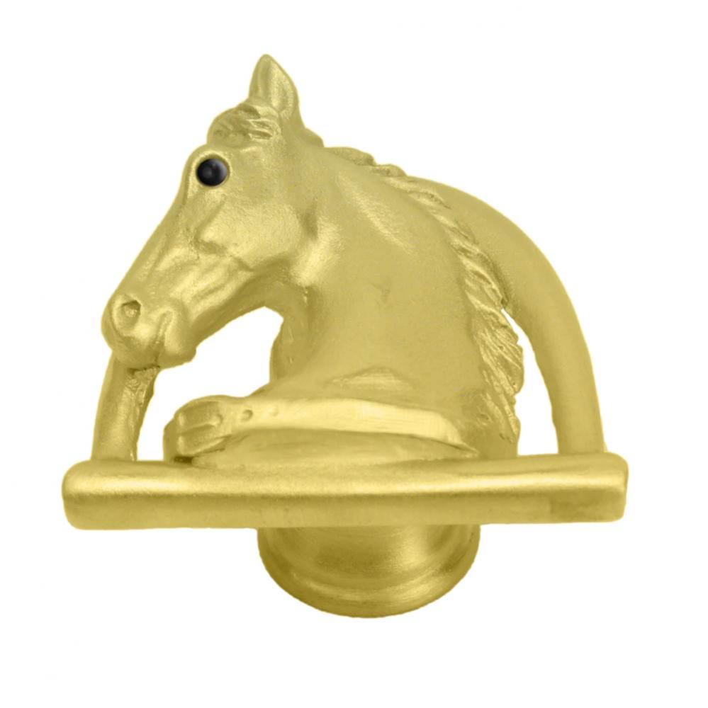 Horse In Stirrup w/ Strap Knob Left