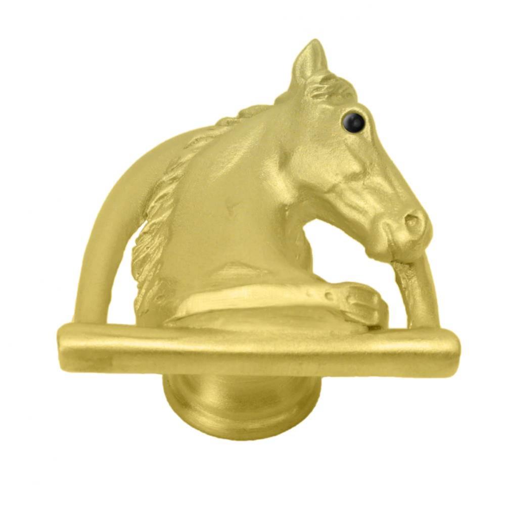 Horse In Stirrup w/ Strap Knob Right