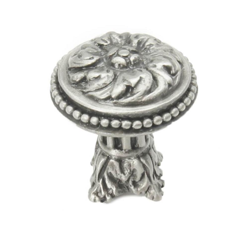 Acanthus & Beaded Large Knob w/ Column Base Rosette Style