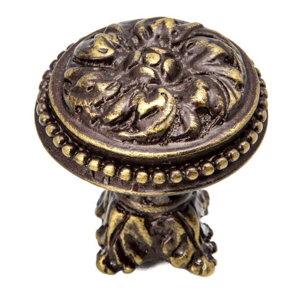 Acanthus & Beaded Large Knob w/ Column Base Rosette Style