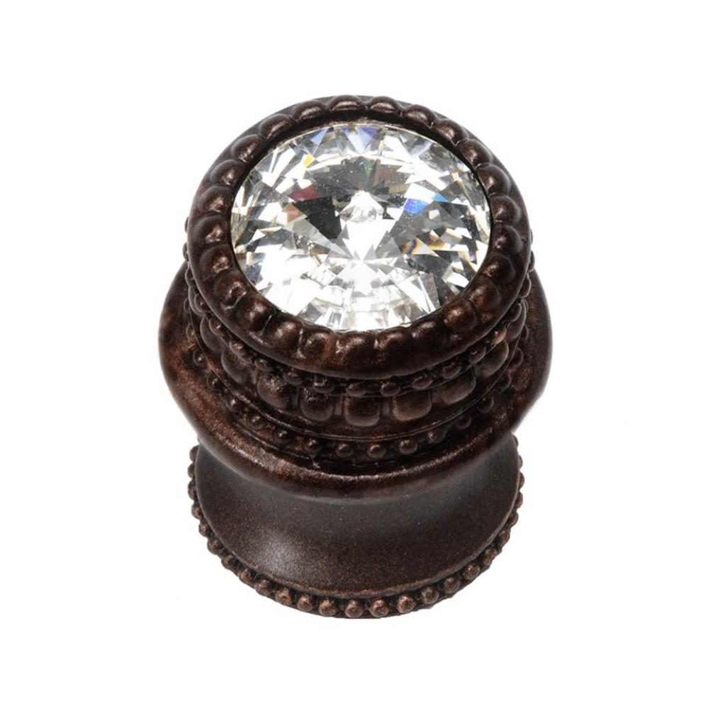 Cache Medium Round Knob w/ Flared Foot w/ An 16Mm Swarovski Crystal