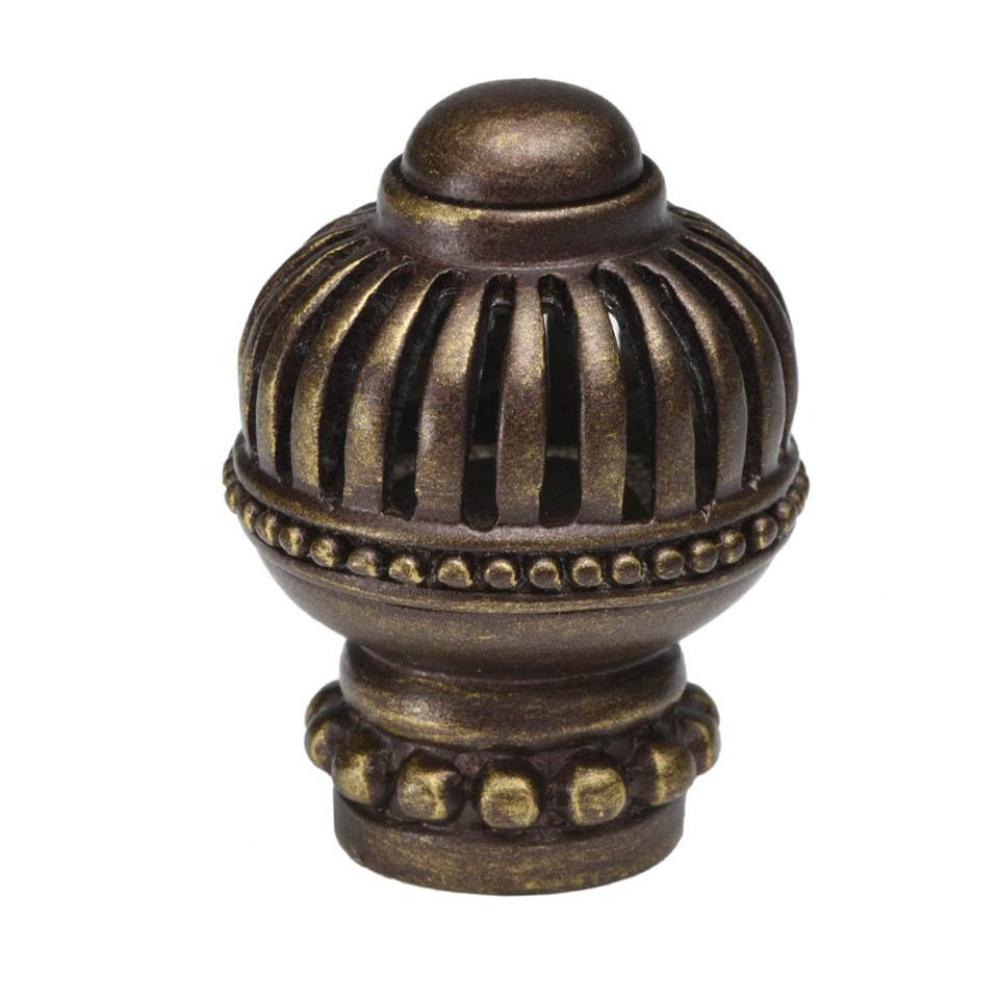 Cricket Cage Large Round Knob w/ Beaded Base