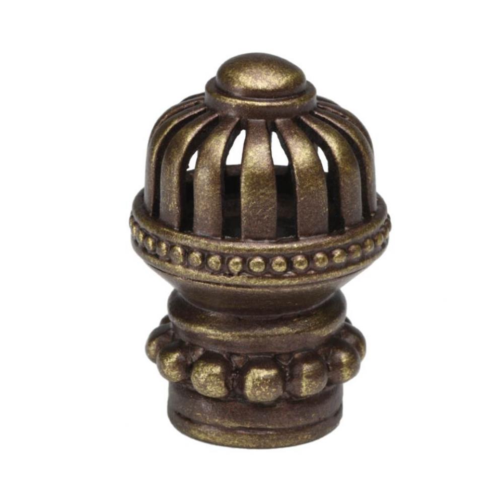 Cricket Cage Medium Round Knob w/ Beaded Base