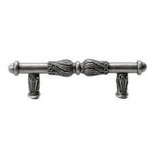 Carpe Diem Hardware 1050-11 - Acanthus 3'' O.C. Pull w/ Feather Scroll