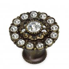 Carpe Diem Hardware 1203B-3 - Cache Large Round Multi Crystals Knob w/ Swarovski Crystals