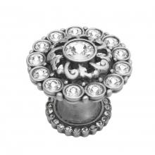 Carpe Diem Hardware 1203H-0 - Cache Large Round Multi Crystals Knob w/ Halo Platform w/ Swarovski Crystals