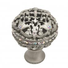 Carpe Diem Hardware 134-2 - Juliane Grace Large Knob Full Round w/ Swarovski Crystals
