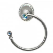 Carpe Diem Hardware 1835-11 - Cache Ii Swing Towel Smooth Ring Left w/ Swarovski Crystals