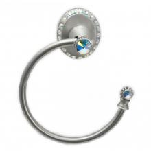 Carpe Diem Hardware 1836-22 - Cache Ii Swing Towel Smooth Ring Right w/ Swarovski Crystals