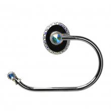 Carpe Diem Hardware 1840-9 - Cache Ii Swing Tissue Smooth Ring Left w/ Swarovski Crystals