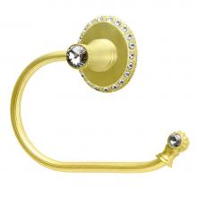 Carpe Diem Hardware 1836-3 - Cache Ii Swing Towel Smooth Ring Right w/ Swarovski Crystals