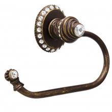 Carpe Diem Hardware 1852-3 - Cache Ll Large Swing Tissue Smooth Ring Left w/ 42 Rivoli Swarovski Crystals