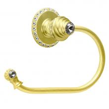 Carpe Diem Hardware 1852R-11 - Cache Ll Large Swing Tissue Reeded Ring Left w/ 42 Rivoli Swarovski Crystals