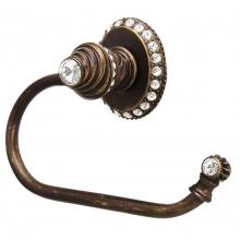 Carpe Diem Hardware 1853-3 - Cache Ll Large Swing Tissue Smooth Ring Right w/ 42 Rivoli Swarovski Crystals