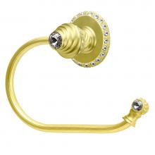 Carpe Diem Hardware 1853R-12 - Cache Ll Large Swing Tissue Reeded Ring Right w/ 42 Rivoli Swarovski Crystals
