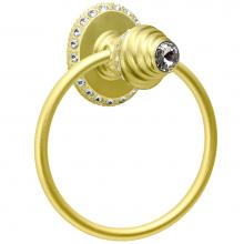 Carpe Diem Hardware 1856-12 - Cache Ll Full Swing Towel Smooth Ring Right w/ Swarovski Crystals