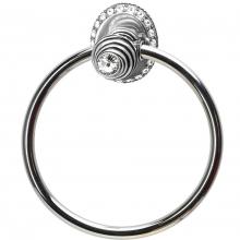 Carpe Diem Hardware 1856-9 - Cache Ll Full Swing Towel Smooth Ring Right w/ Swarovski Crystals
