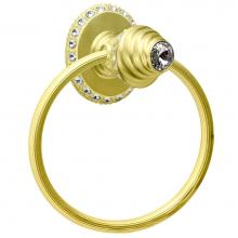 Carpe Diem Hardware 1856R-9 - Cache Ll Full Swing Towel Reeded Ring Right w/ Swarovski Crystals