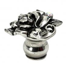 Carpe Diem Hardware 2308-12 - Medium Rose Knob w/ Swarovski Crystals