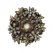 Carpe Diem Hardware 2751-11 - Rose Round Escutcheon w/ Swarovski Crystals