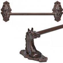 Carpe Diem Hardware 3801-2 - Horse w/ Tularosa Escutcheon 24'' O.C. Approx Towel Bar