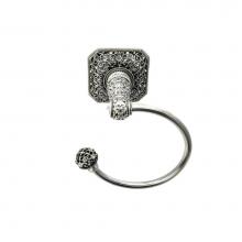 Carpe Diem Hardware 4058-0 - Juliane Grace Swing Towel Smooth Ring Left w/ 131 Swarovski Crystals