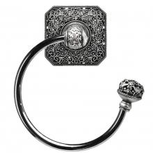 Carpe Diem Hardware 4059-9 - Juliane Grace Swing Towel Smooth Ring Right w/ 131 Swarovski Crystals