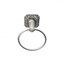 Carpe Diem Hardware 4067-12 - Juliane Grace Full Swing Towel Smooth Ring w/ Swarovski Crystals