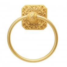 Carpe Diem Hardware 4067R-3 - Juliane Grace Full Swing Towel Reeded Ring w/ Swarovski Crystals