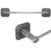 Carpe Diem Hardware 4173R-3 - Juliane Grace 36'' O.C. Approx Towel Bar w/ 213 Swarovski Crystals w/ 5/8'' Re