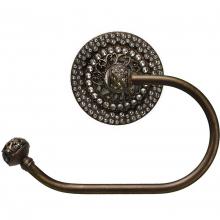 Carpe Diem Hardware 4256-2 - Juliane Grace Ii Swing Tissue Smooth Ring Left w/ 225 Swarovski Crystals