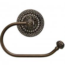 Carpe Diem Hardware 4257-2 - Juliane Grace Ii Swing Tissue Smooth Ring Right w/ 225 Swarovski Crystals