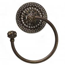 Carpe Diem Hardware 4258-9 - Juliane Grace Ii Swing Towel Smooth Ring Left w/ 225 Swarovski Crystals