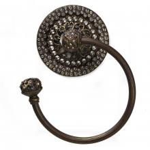 Carpe Diem Hardware 4258R-12 - Juliane Grace Ii Swing Towel Reeded Ring Left w/ 225 Swarovski Crystals