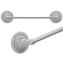 Carpe Diem Hardware 4282R-3 - Juliane Grace 32'' O.C. Approx Towel Bar w/ Swarovski Crystals w/ 5/8'' Reeded